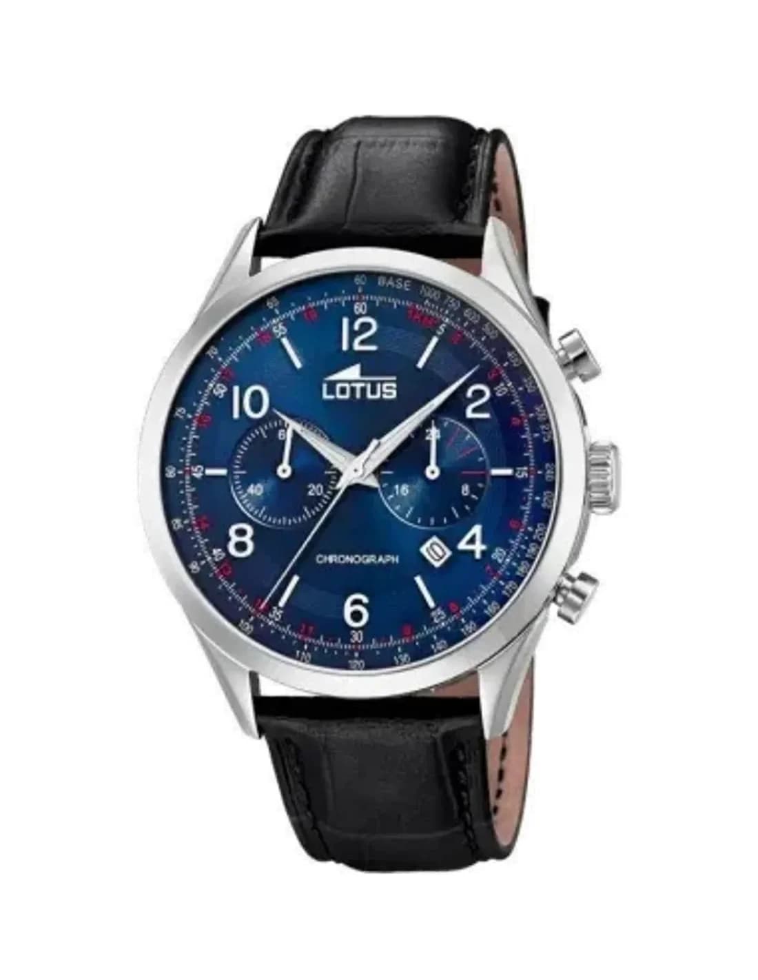 Montre Lotus L18557/2 en Acier avec Cadran Bleu et Bracelet Cuir