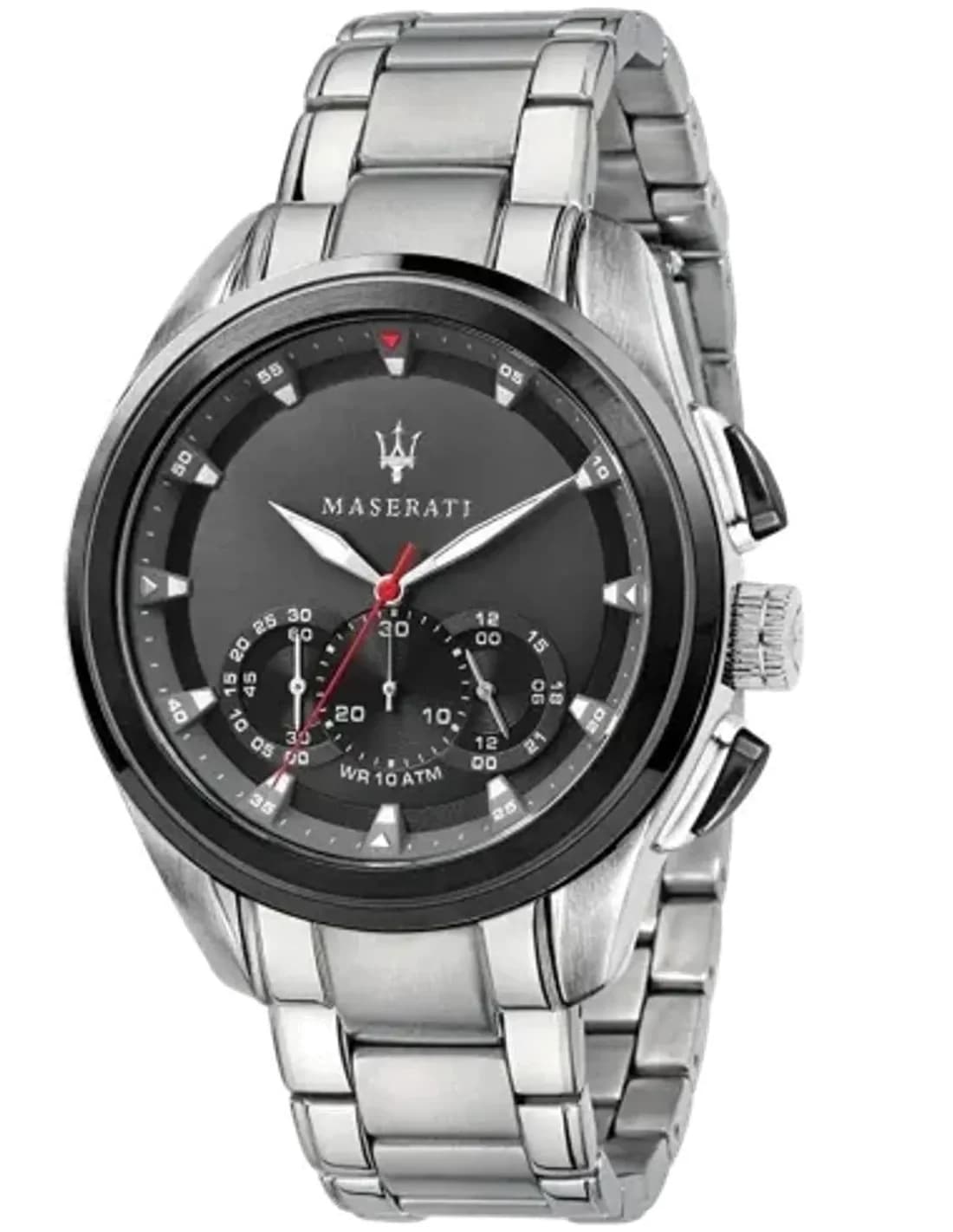 Montre Homme Maserati Traguardo R8873612015 cadran noir bracelet en acier