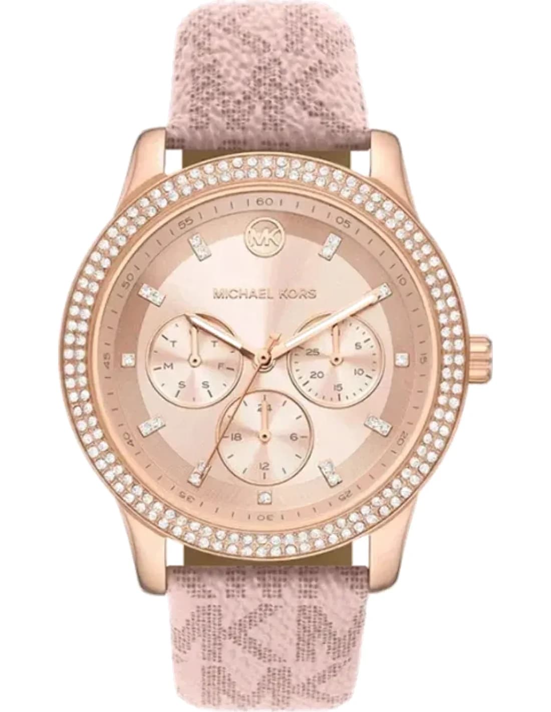 Michael Kors MK2955 Women's Watch pink multifunction dial chic pink strap