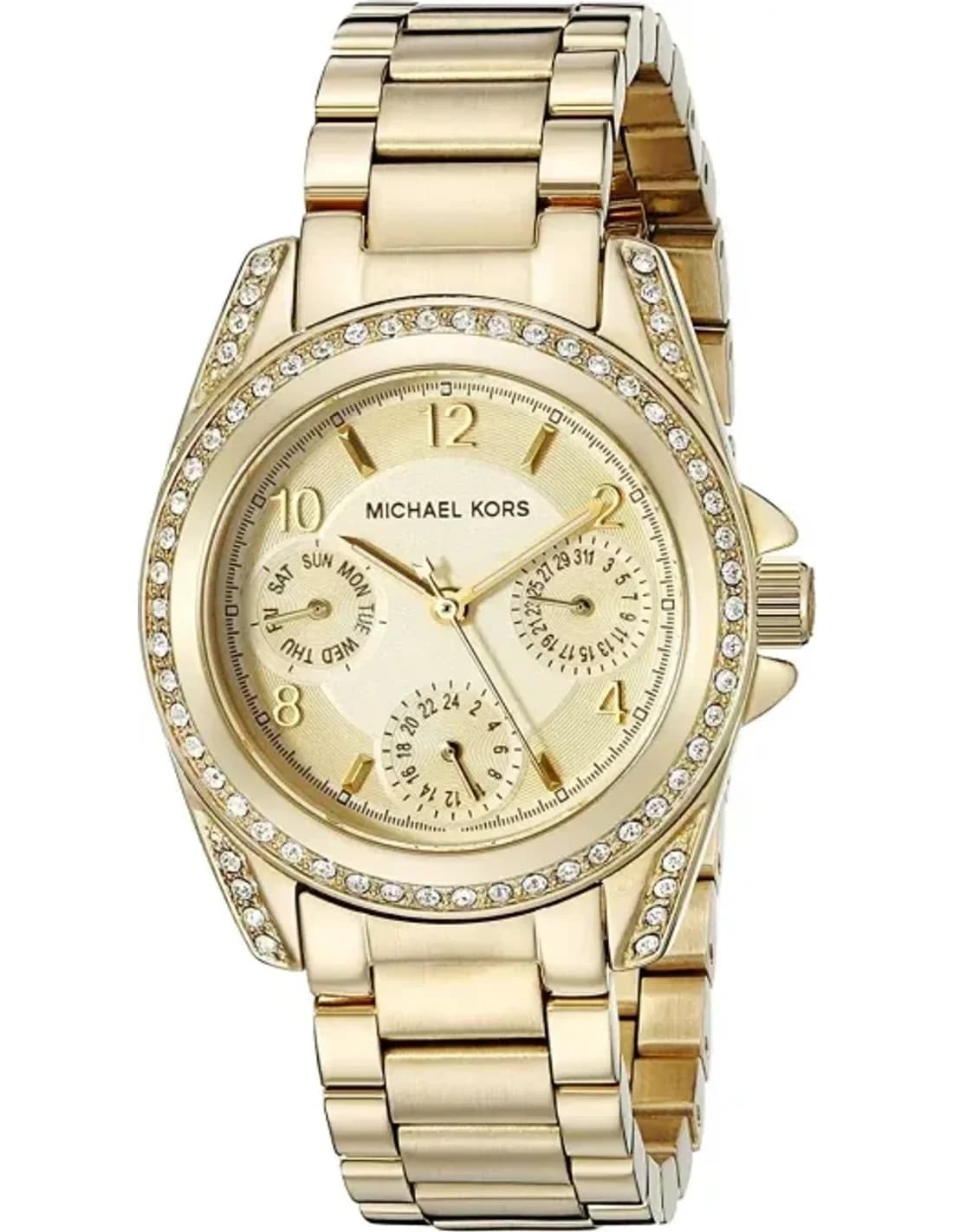 Montre Michael Kors MK5166 en Acier Doré avec Strass et Triple Compteur