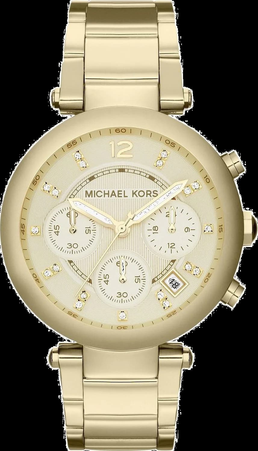 Michael Kors MK5276 Gold Watch with Brilliant Indexes and Textured Dial
