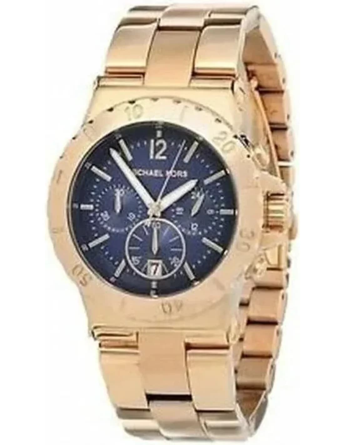 Michael Kors MK5410 Rose Gold and Dark Blue Dial Chronograph Women's Watch