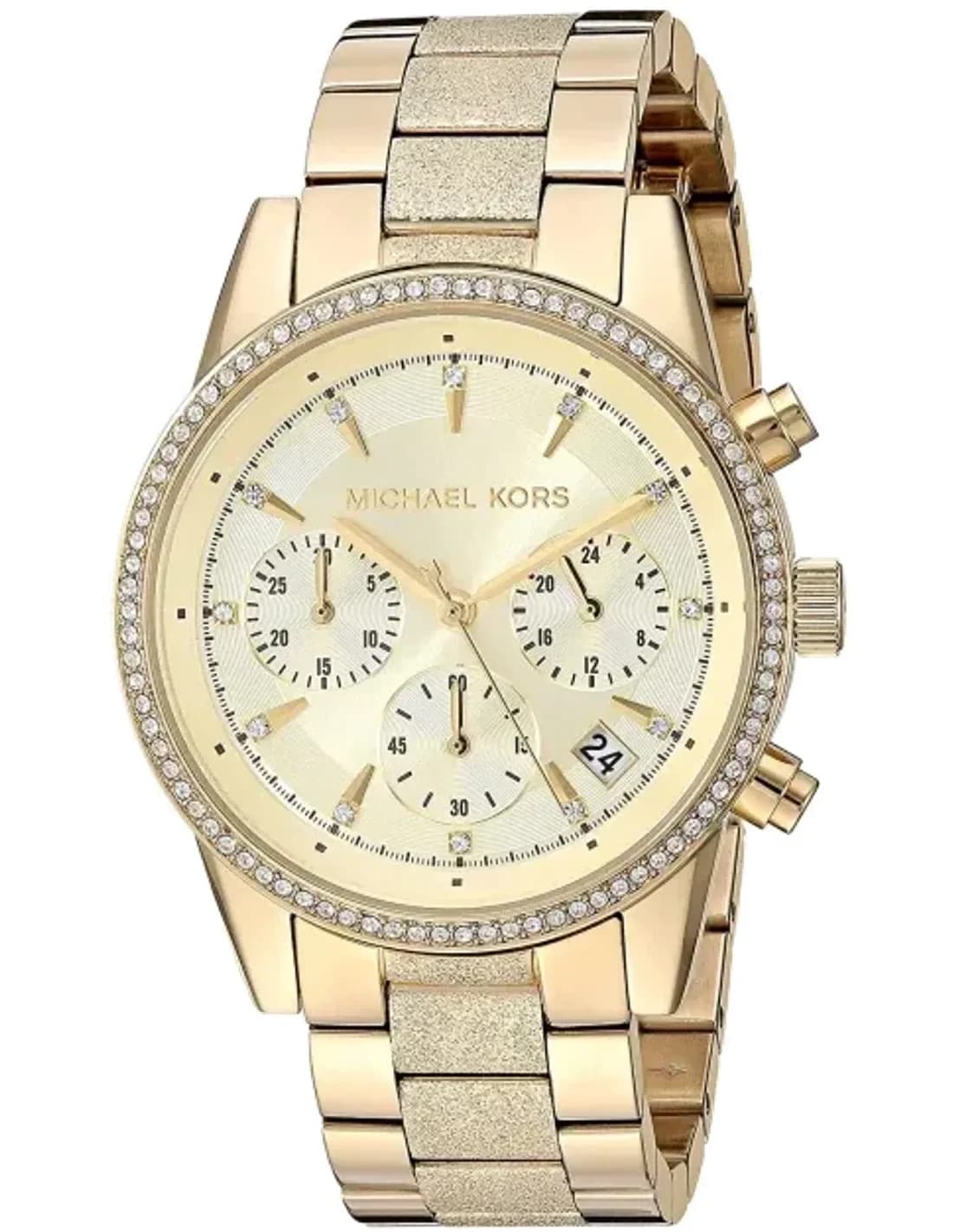 Michael Kors MK6597 Ritz Gold Chronograph Champagne Dial Watch