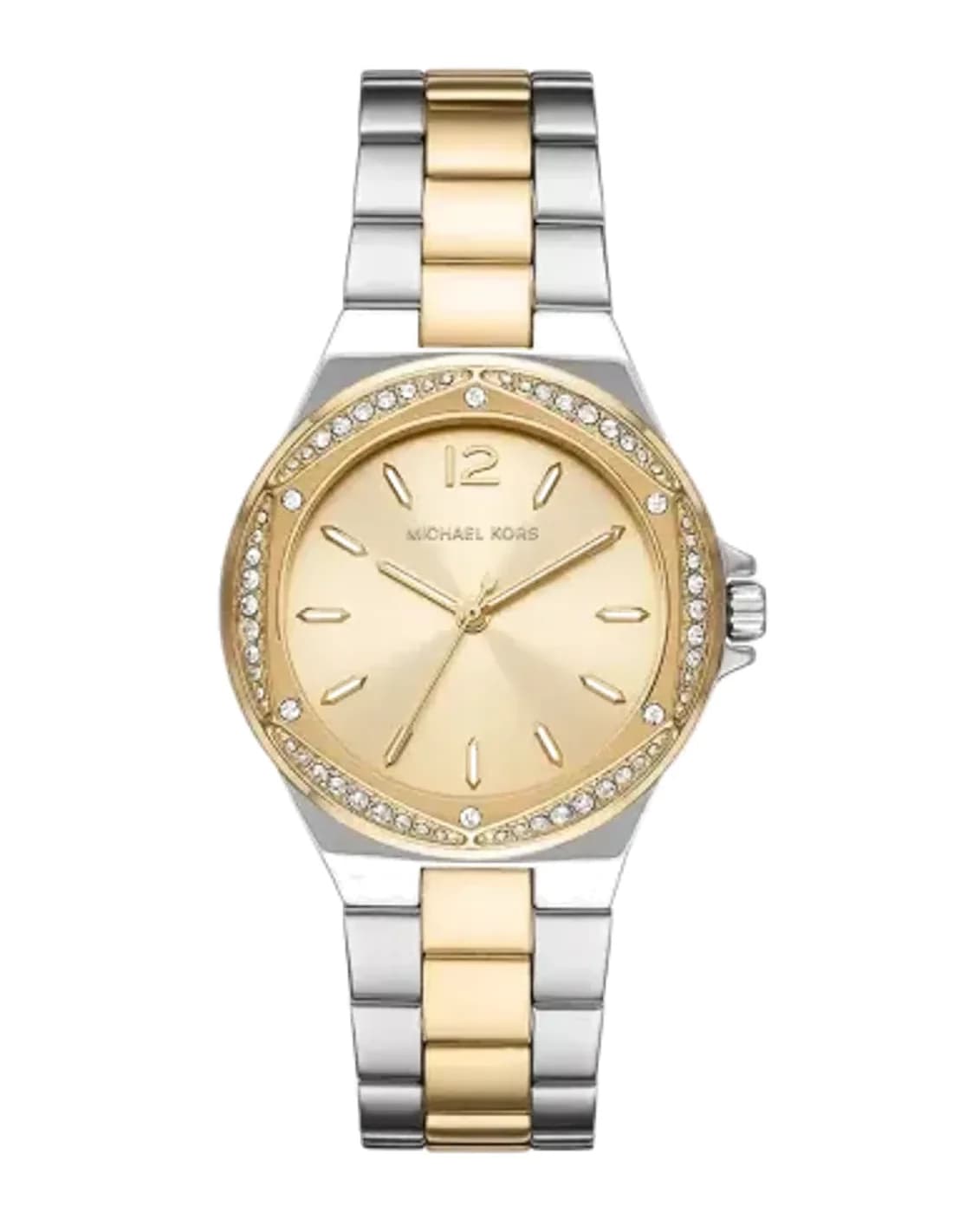 Michael Kors Lennox MK6988 women's watch, gold-tone dial, two-tone stainless steel bracelet