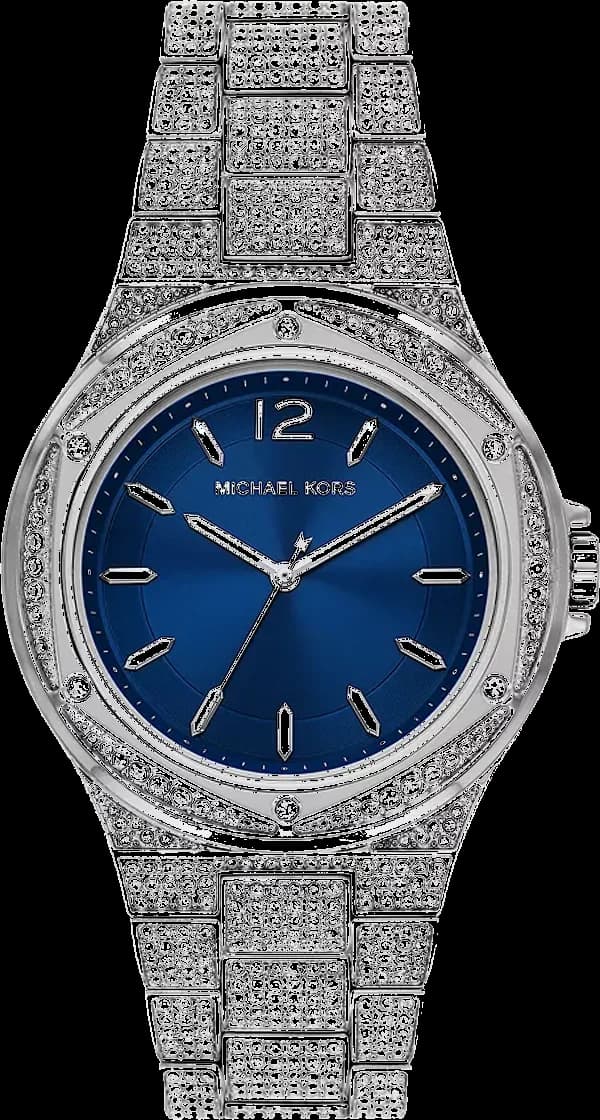 Michael Kors MK6990 Lennox Blue Pavé Dial and Crystal Bracelet Women's Watch