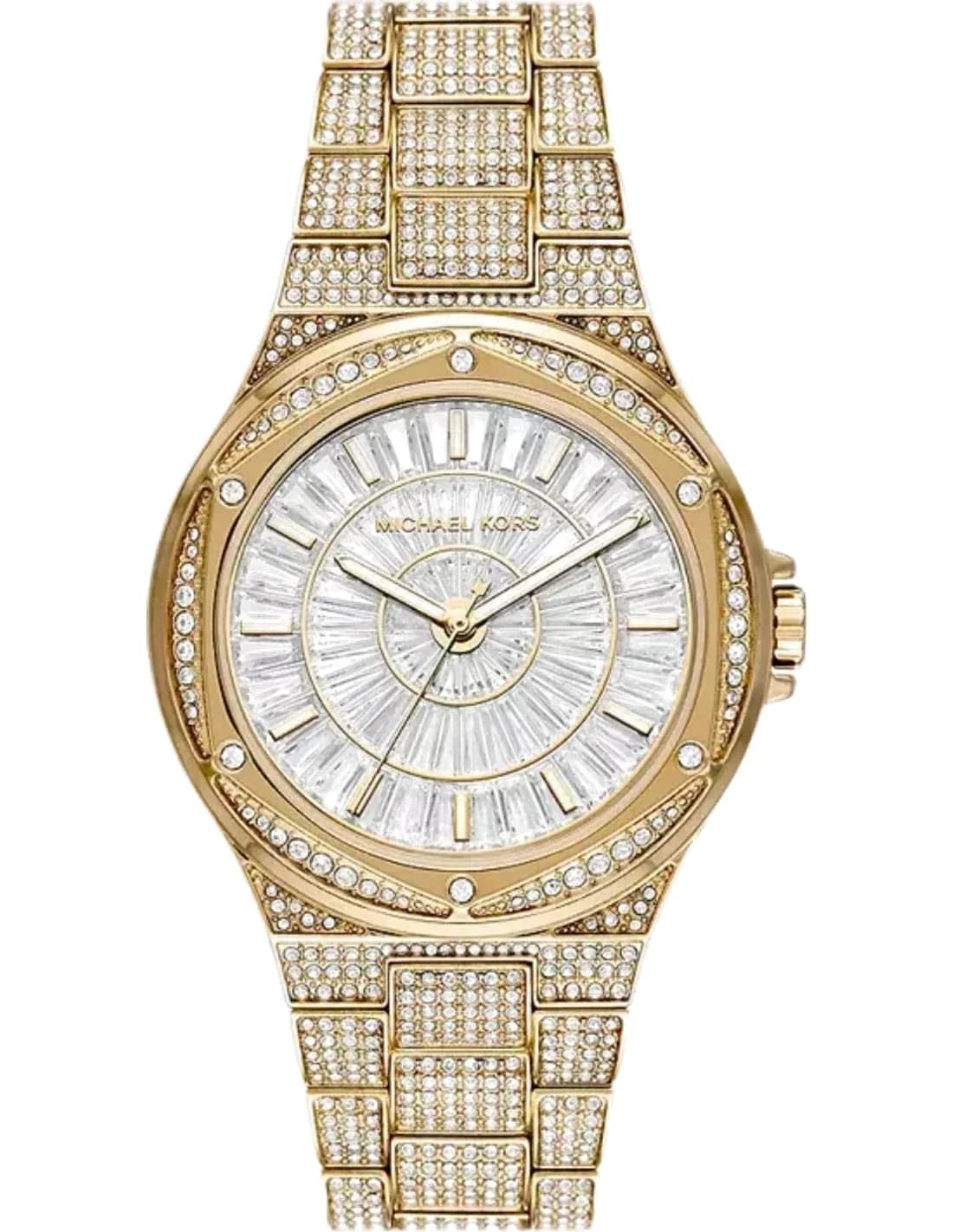 Michael Kors Lennox MK6991 watch with crystal-studded dial and pave bracelet