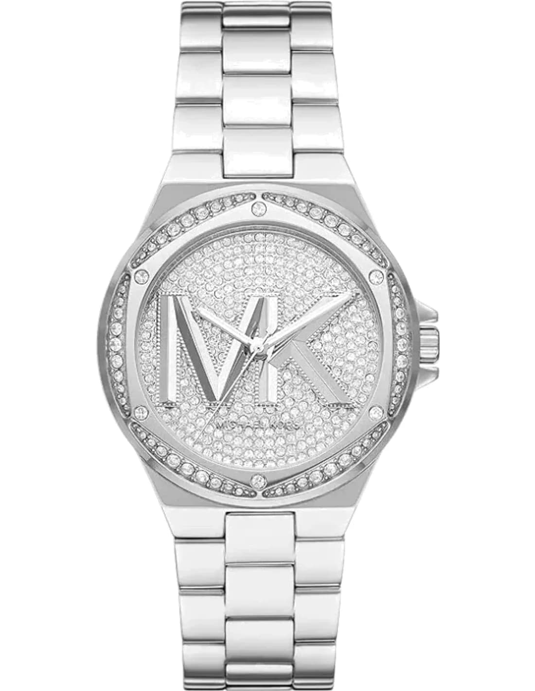 Michael Kors Lennox Watch MK7234 Steel Crystal Pave Dial