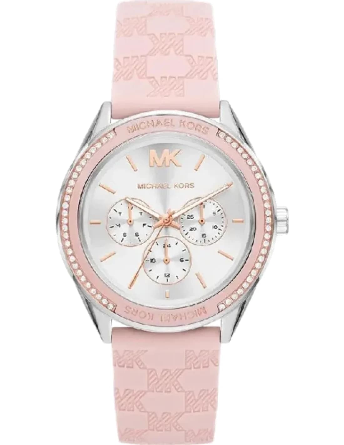 Michael Kors Jessa MK7268 Silver Dial Multifunction Watch With Pavé Crystals