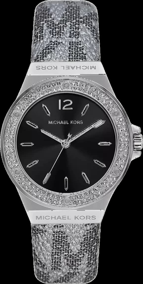 Michael Kors Lennox MK7309 watch with MK printed leather strap
