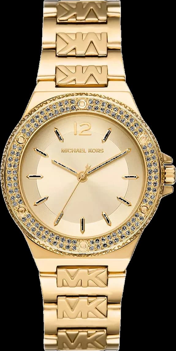 Michael Kors Lennox MK7339 women's watch with engraved stainless steel MK bracelet