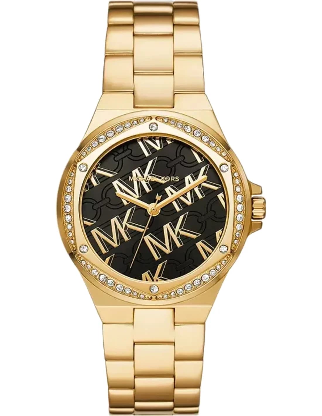 Michael Kors Lennox MK7404 watch black dial gold-tone stainless steel bracelet