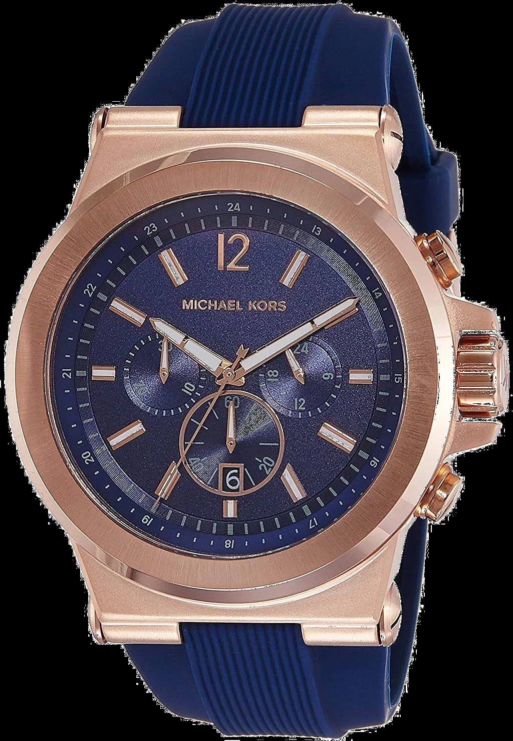 Montre Michael Kors MK8295 Dylan en Acier Doré et Silicone Bleu
