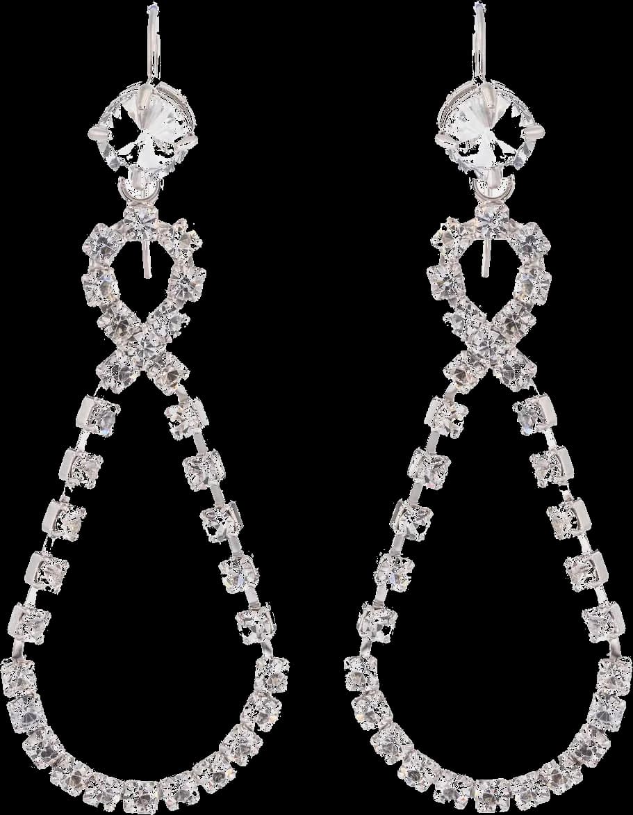 Boucles d'oreilles Miu Miu incrustés de cristaux blancs