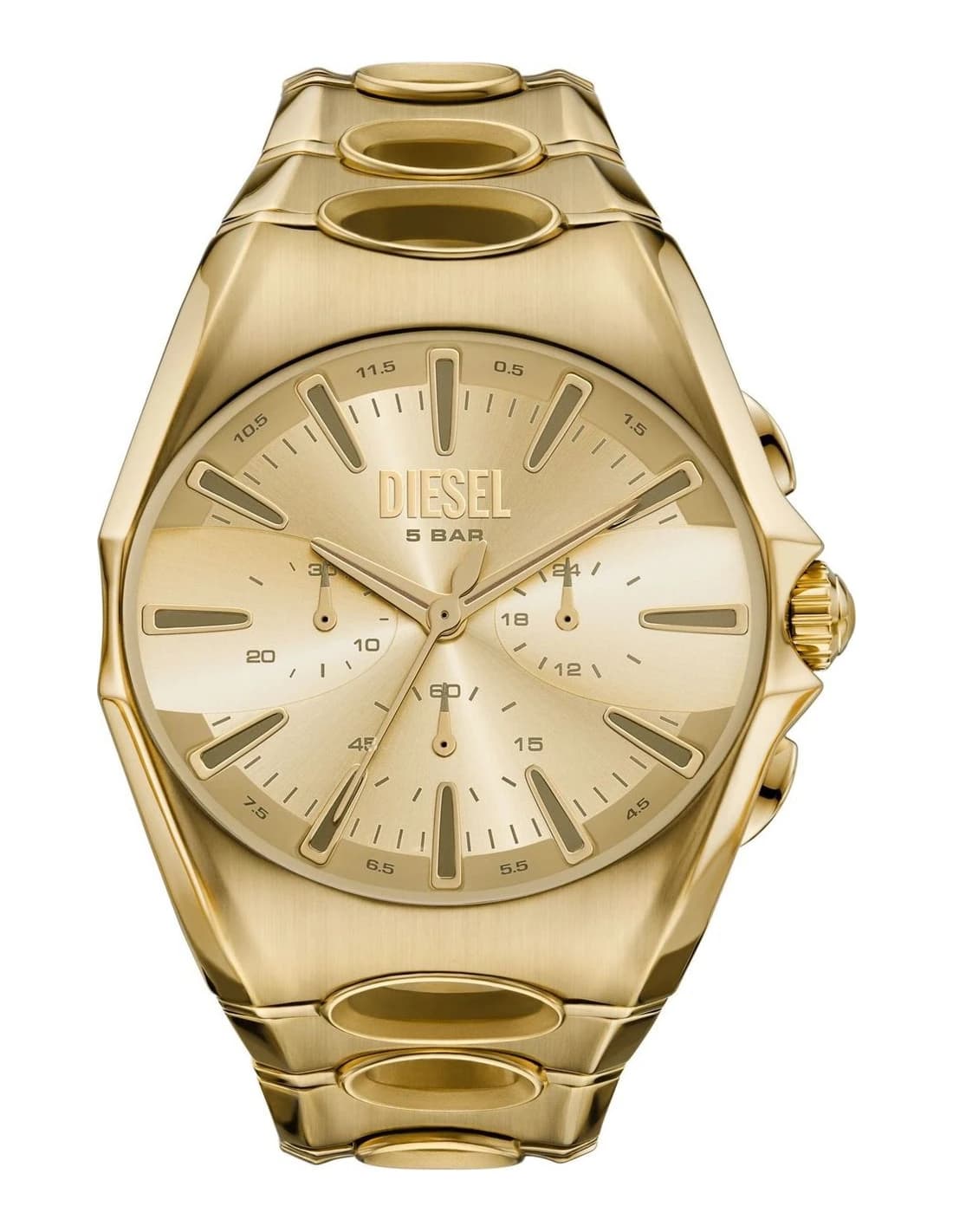 Diesel DZ4695 montre homme, cadran doré raffiné sur bracelet acier