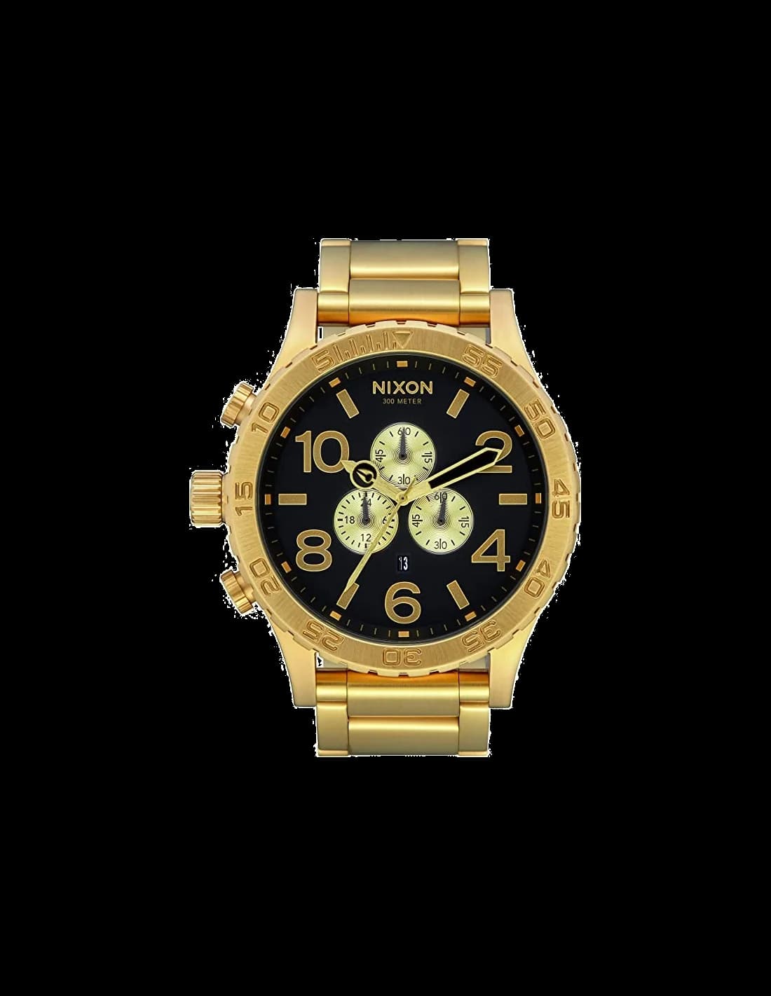Montre Homme Nixon The 51-30 Chrono A083-510 en acier inoxydable doré
