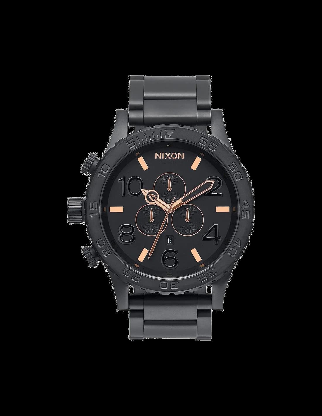 Montre Homme Nixon 51-30 Chrono A083-957 Chrono noir et or rose