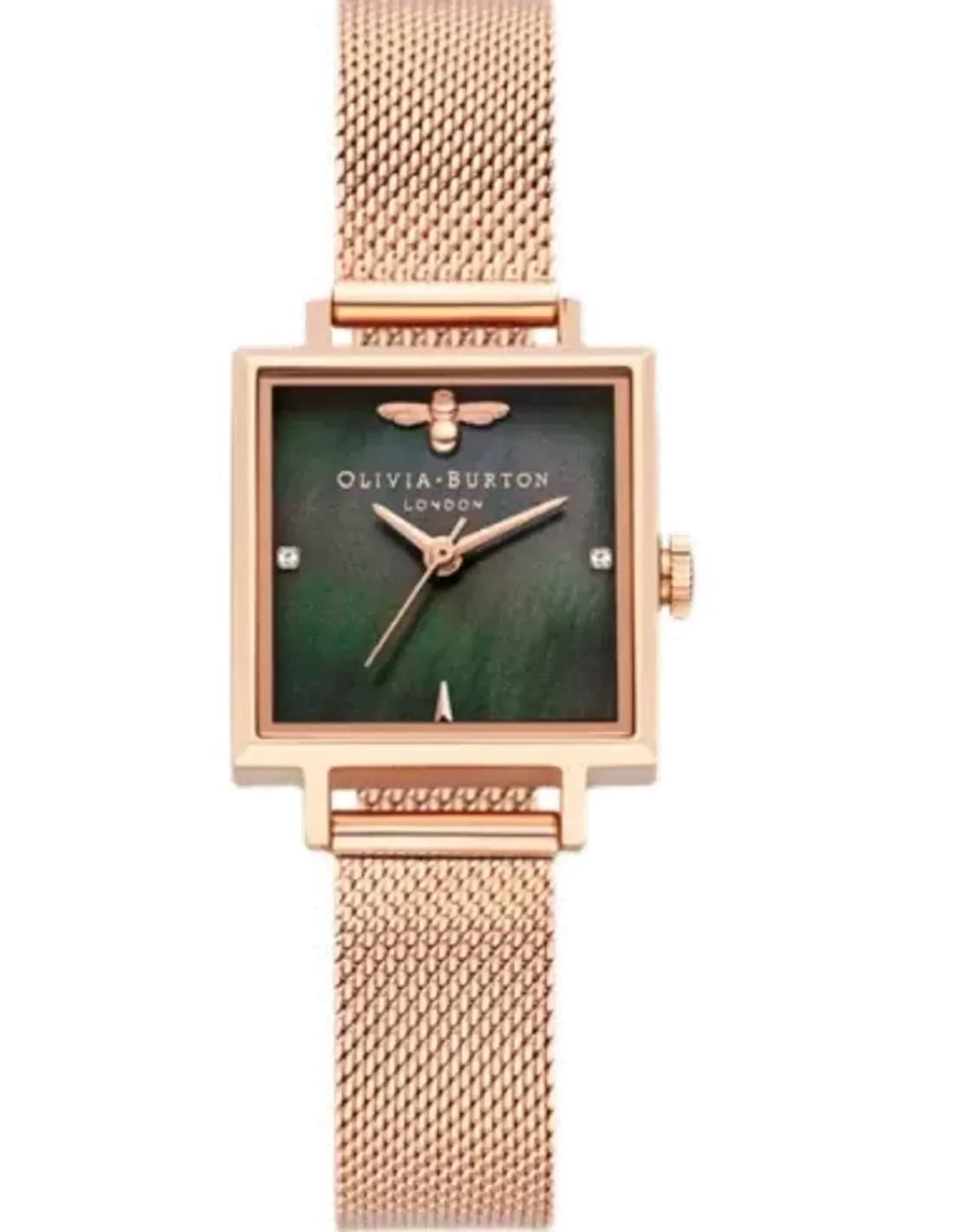 Montre Olivia Burton OB16EX220 en Acier avec Abeille 3D et Cadran Vert