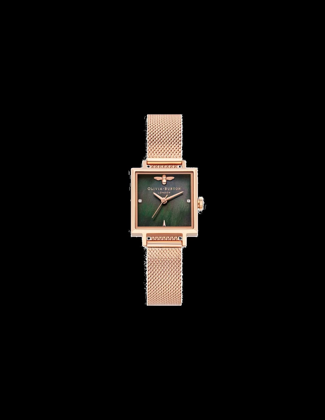 Montre Olivia Burton OB16EX220 en Acier avec Abeille 3D et Cadran Vert