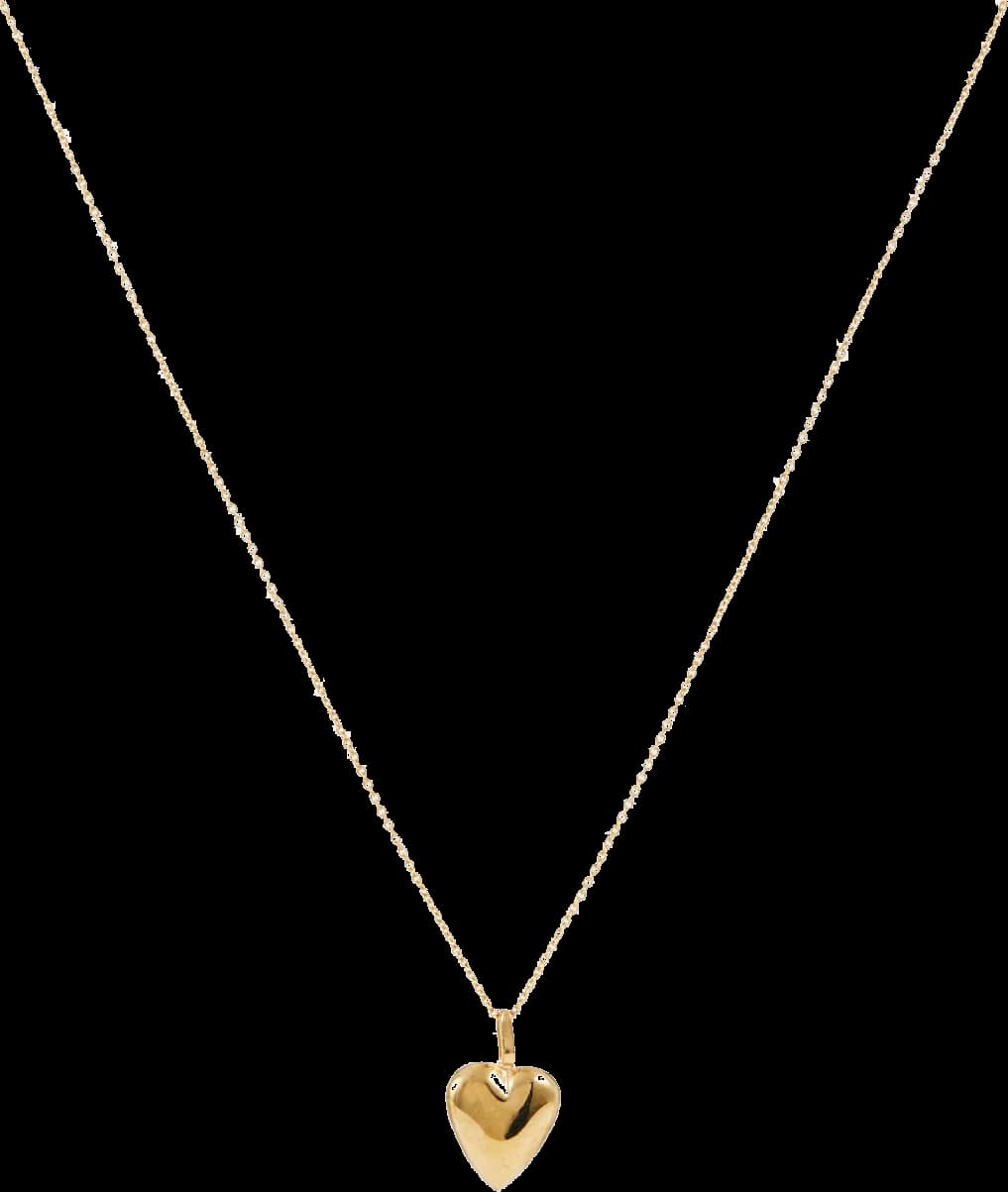 Collier Saint Laurent en métal doré a chaine avec pendentif coeur