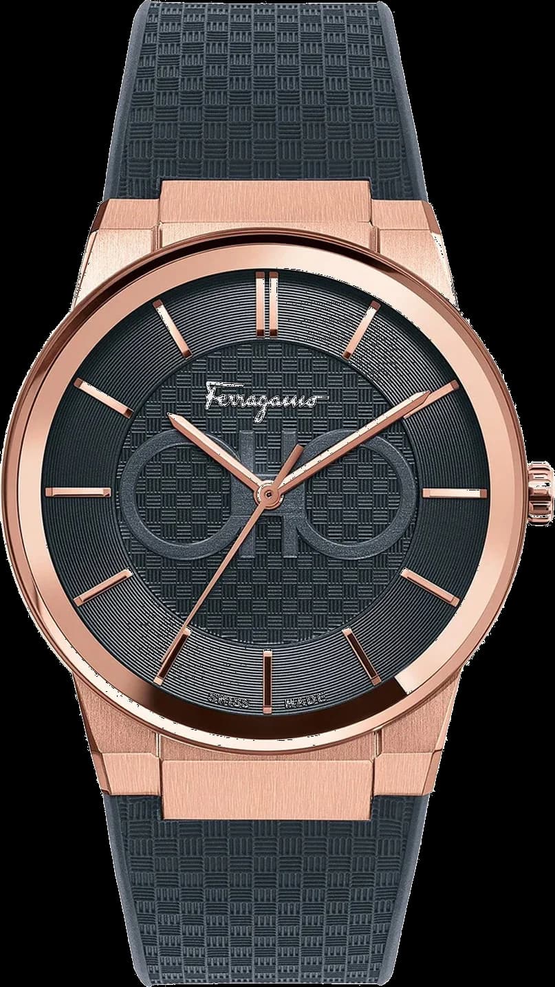 Salvatore Ferragamo watch SFHP00420 in Rose Gold Stainless Steel and Black Silicone