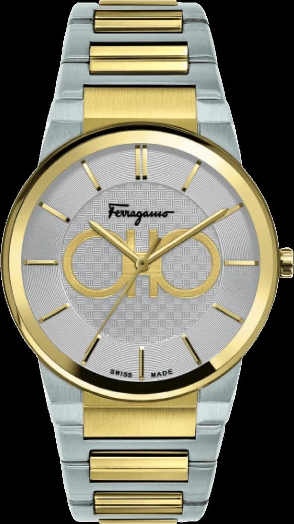 Salvatore Ferragamo SFHP00520 Bicolor Steel Bracelet Watch 41mm