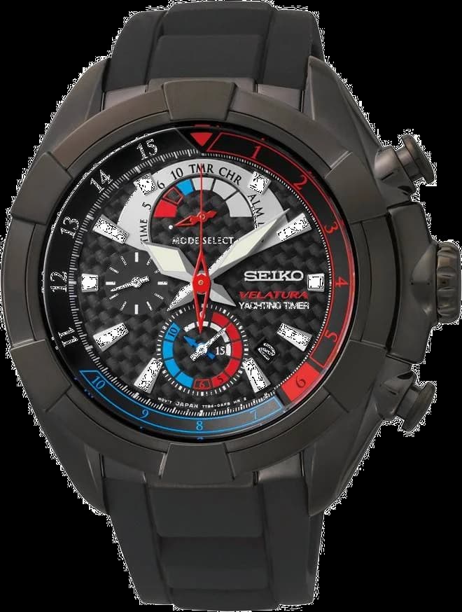 Seiko SPC149P1 Black Steel and Titanium Watch