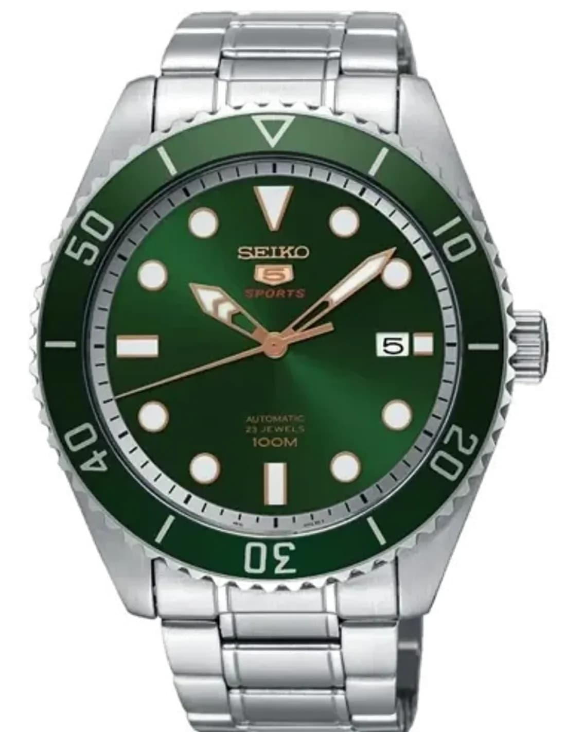Men's Watch Seiko SRPB93K1 Automatic Green Dial in Steel