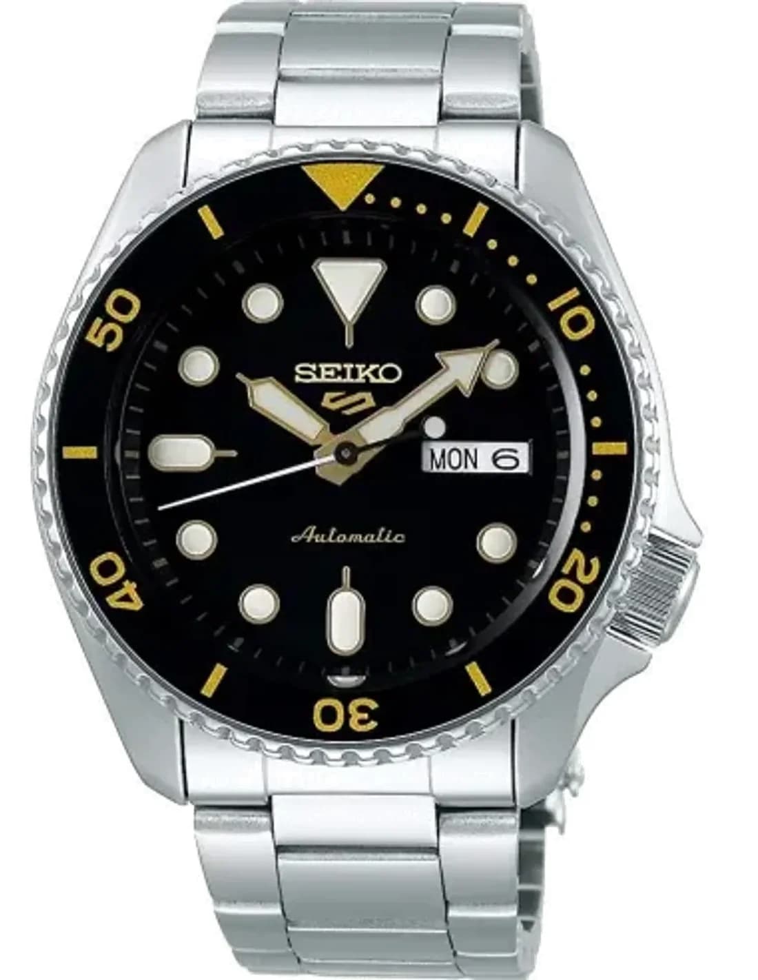 Men's Watch Seiko SRPD57K1 Automatic Steel Black and Gold Dial
