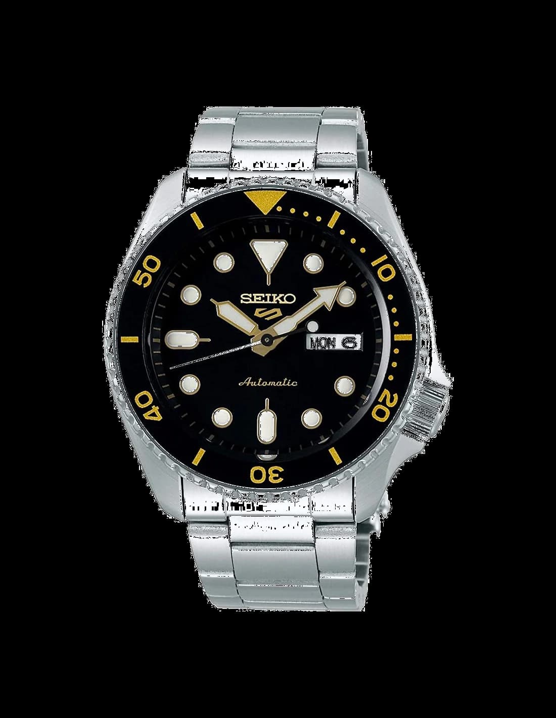 Men's Watch Seiko SRPD57K1 Automatic Steel Black and Gold Dial