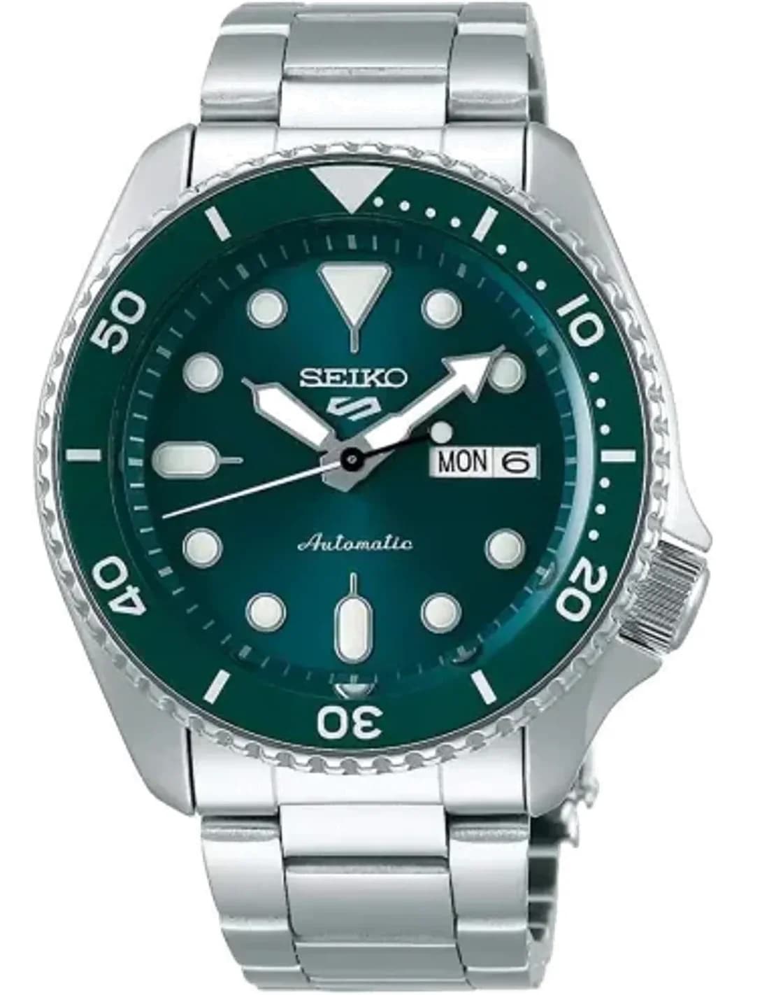 Seiko SRPD61K1 Automatic Stainless Steel Watch with Green Dial