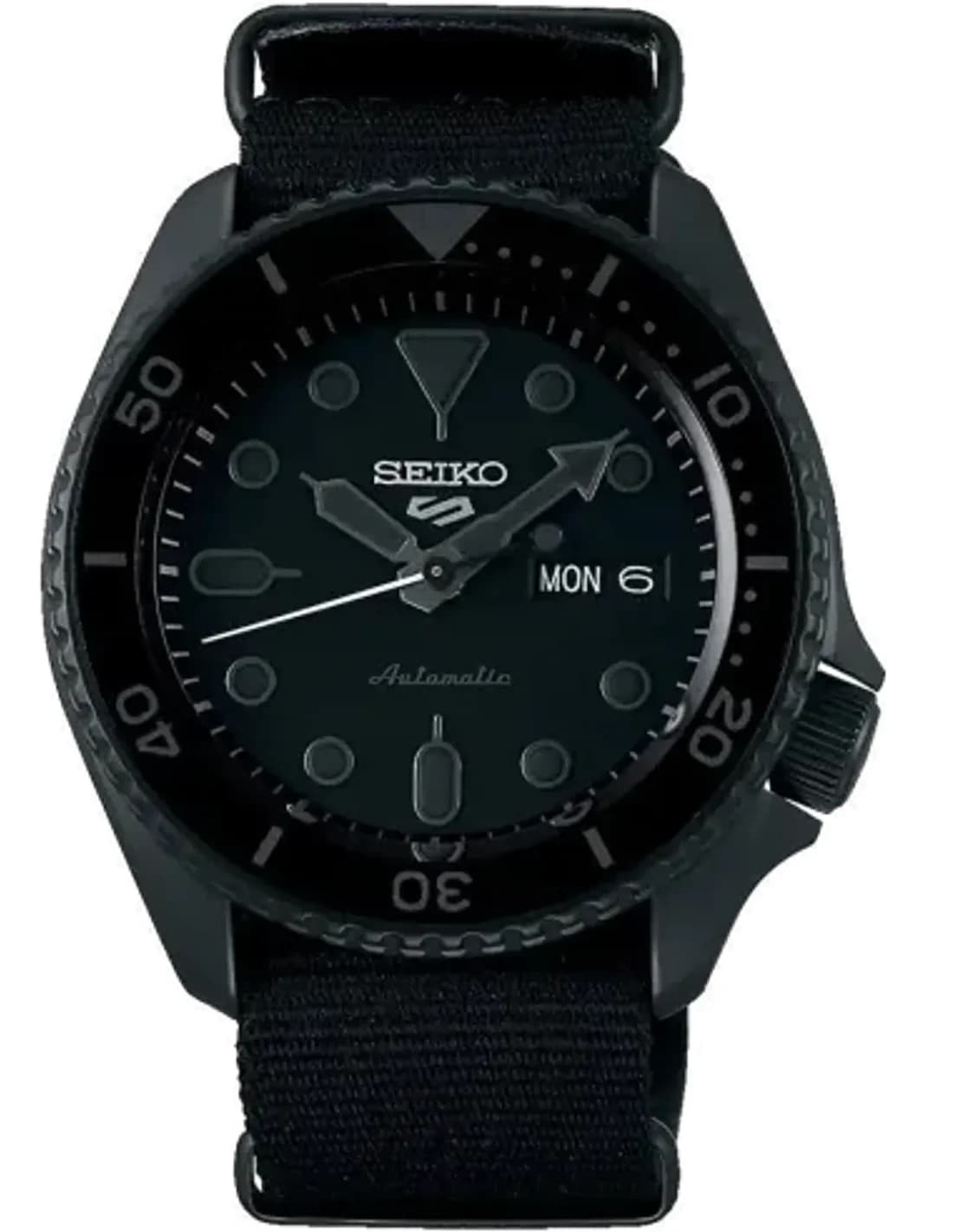 Seiko SRPD79K1 Automatic Men's Watch with Black Matte Textile Strap