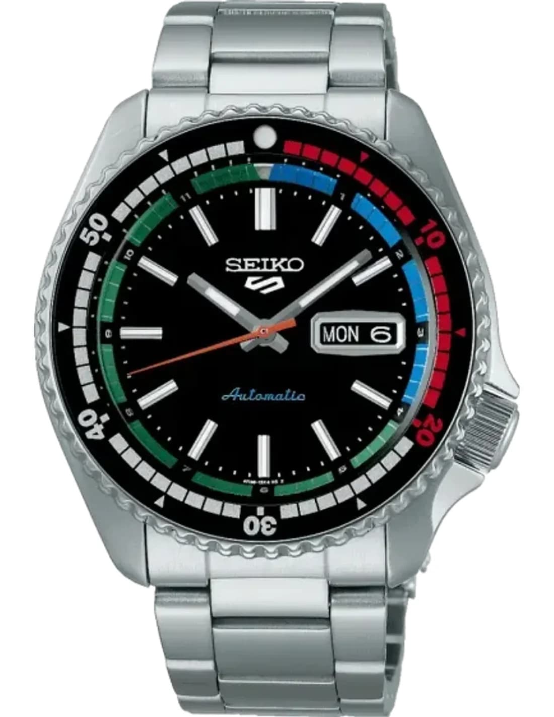 Men's Watch Seiko SRPK13K1 Automatic Stainless Steel Multicolored Bezel
