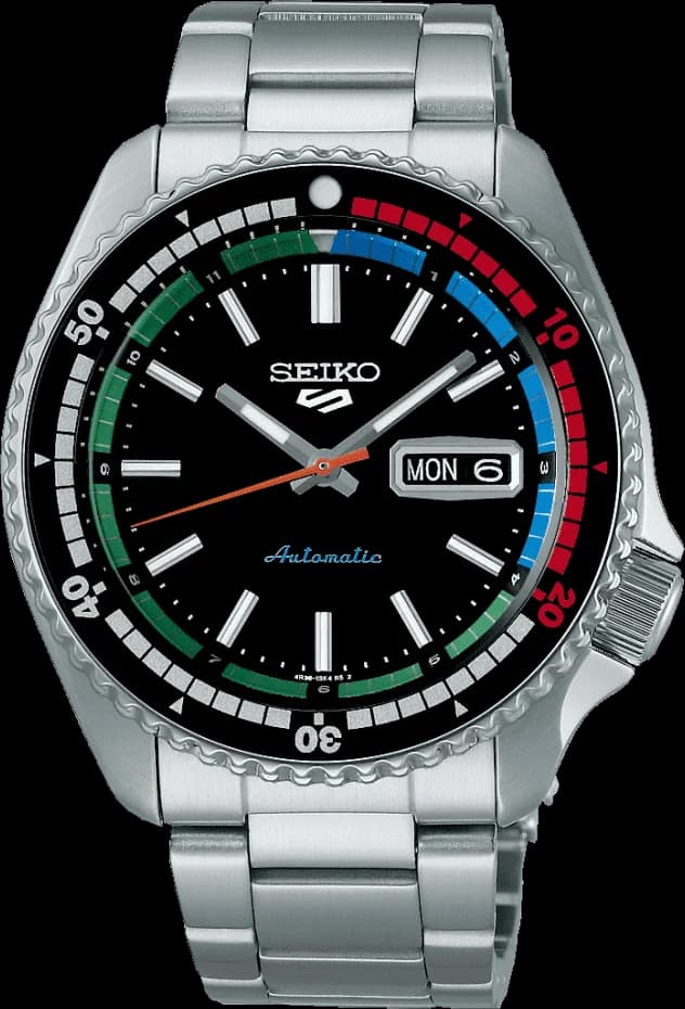 Men's Watch Seiko SRPK13K1 Automatic Stainless Steel Multicolored Bezel