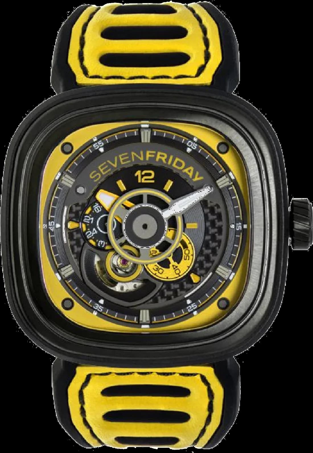 Sevenfriday P3B/03 Racing Team Yellow Automatic Bronze PVD Watch