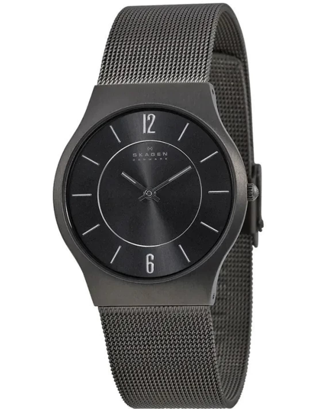 Montre Skagen 233LTTM en Titane Noir et Maille Milanaise