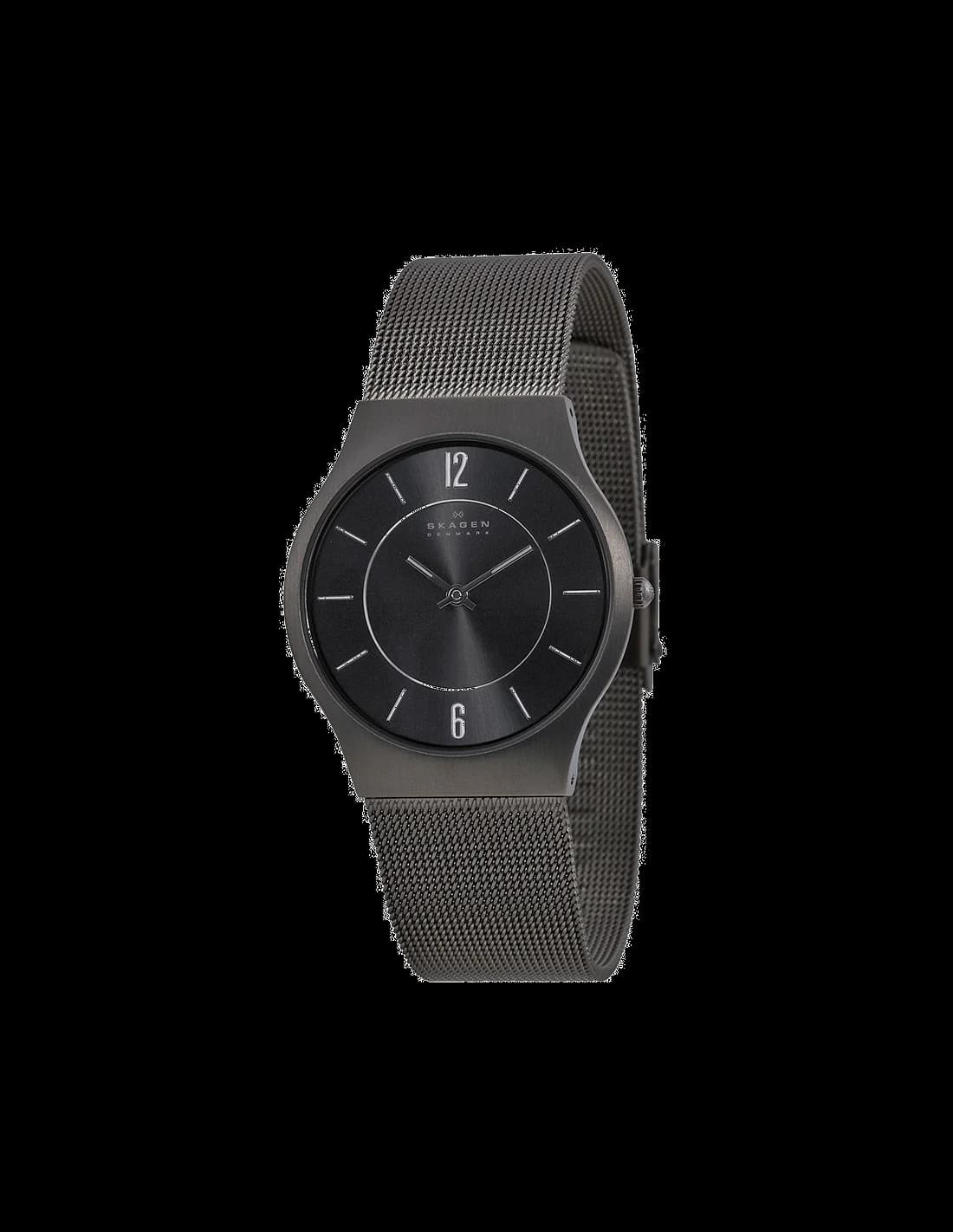 Montre Skagen 233LTTM en Titane Noir et Maille Milanaise