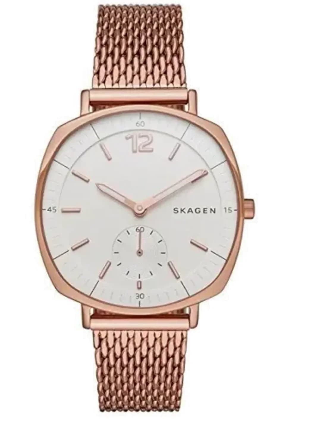 Women's Watch Skagen SKW2401 Rose Gold Cushion Case and Milanese Mesh