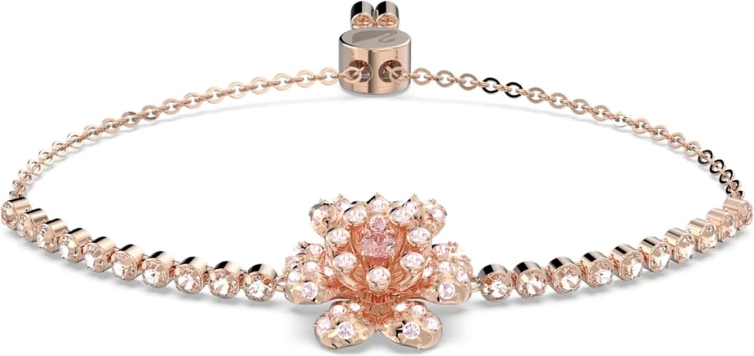 Swarovski 5621144 Floral Adjustable Bracelet with Pink Crystals vue 2