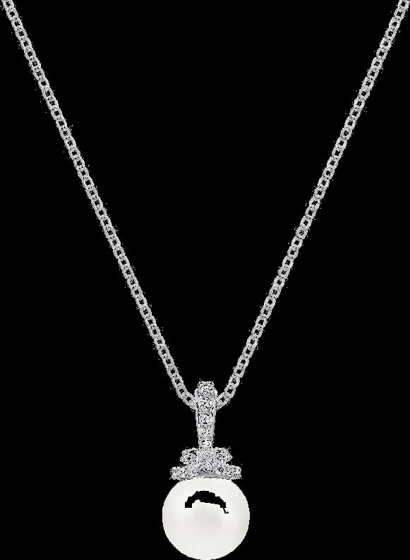 Collier Swarovski Originally 5452584 plaqué rhodium perle blanche