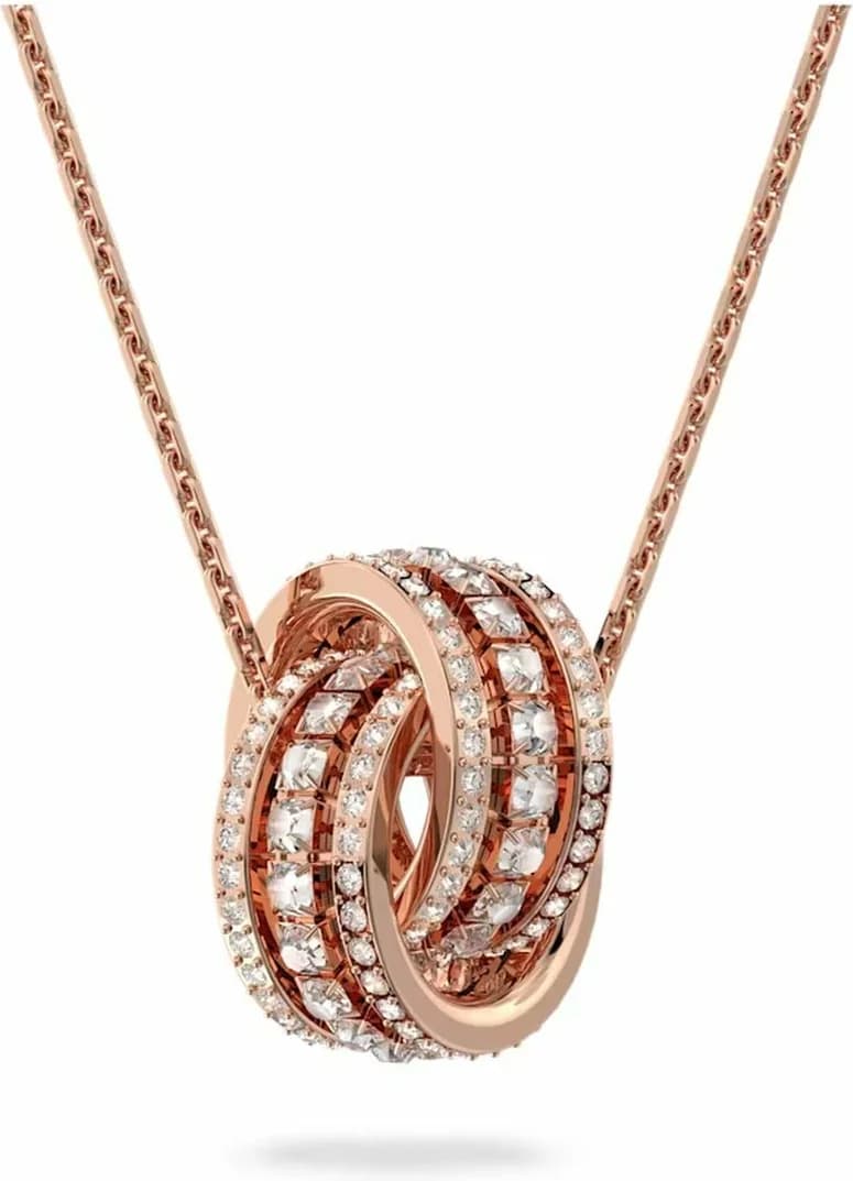 Collier Swarovski Further 5419853 plaqué or rose cristaux blancs