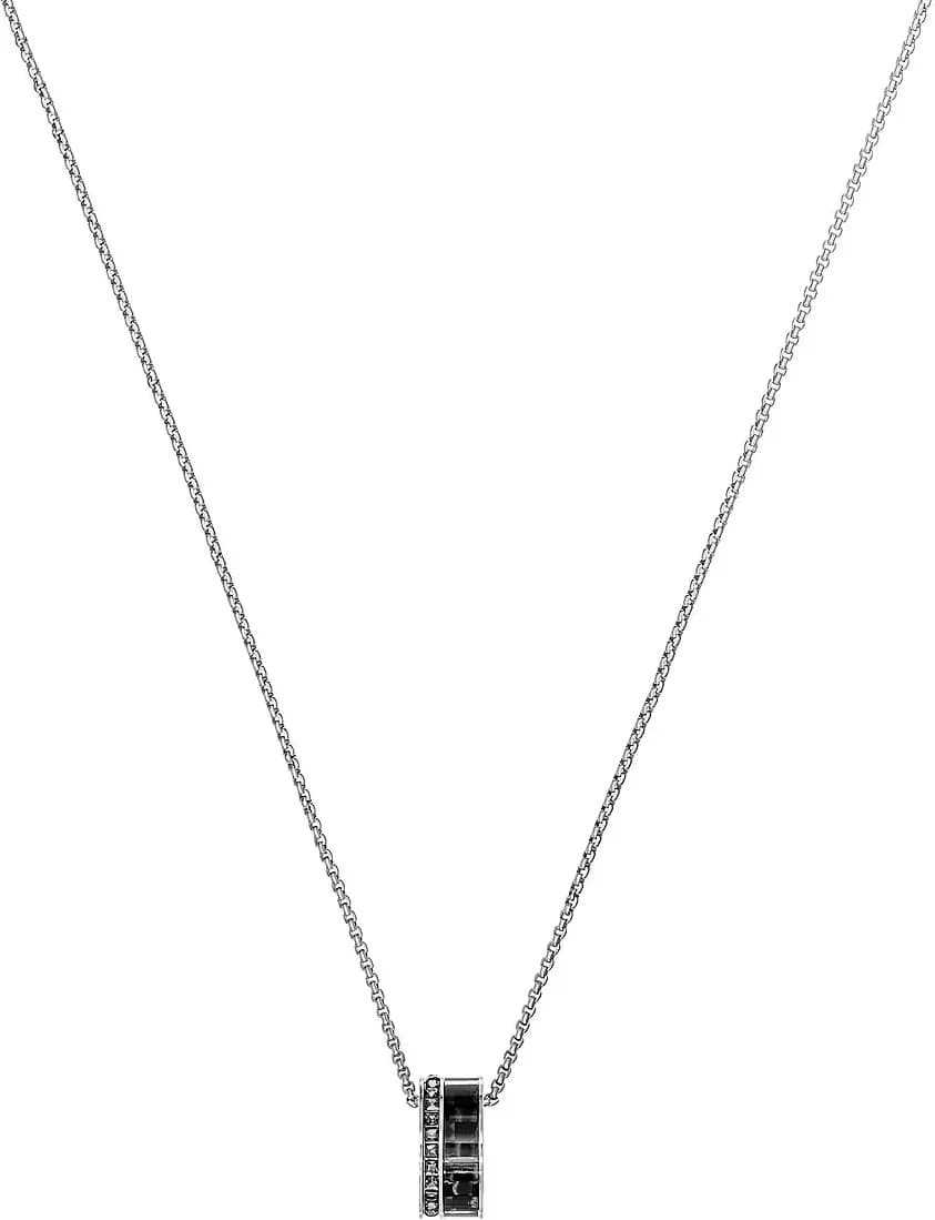 Collier Swarovski Alto 5427142 acier inoxydable pendentif effet fibre de carbone et orné de cristaux