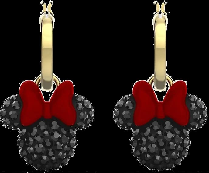 Swarovski Minnie 5566692 Gold-Plated Crystal-Studded Earrings