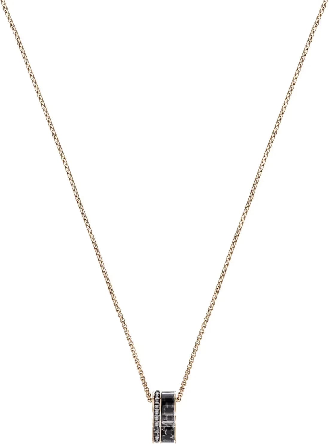 Collier Swarovski Alto 5427127 plaqué or rose pendentif effet fibre de carbone et orné de cristaux