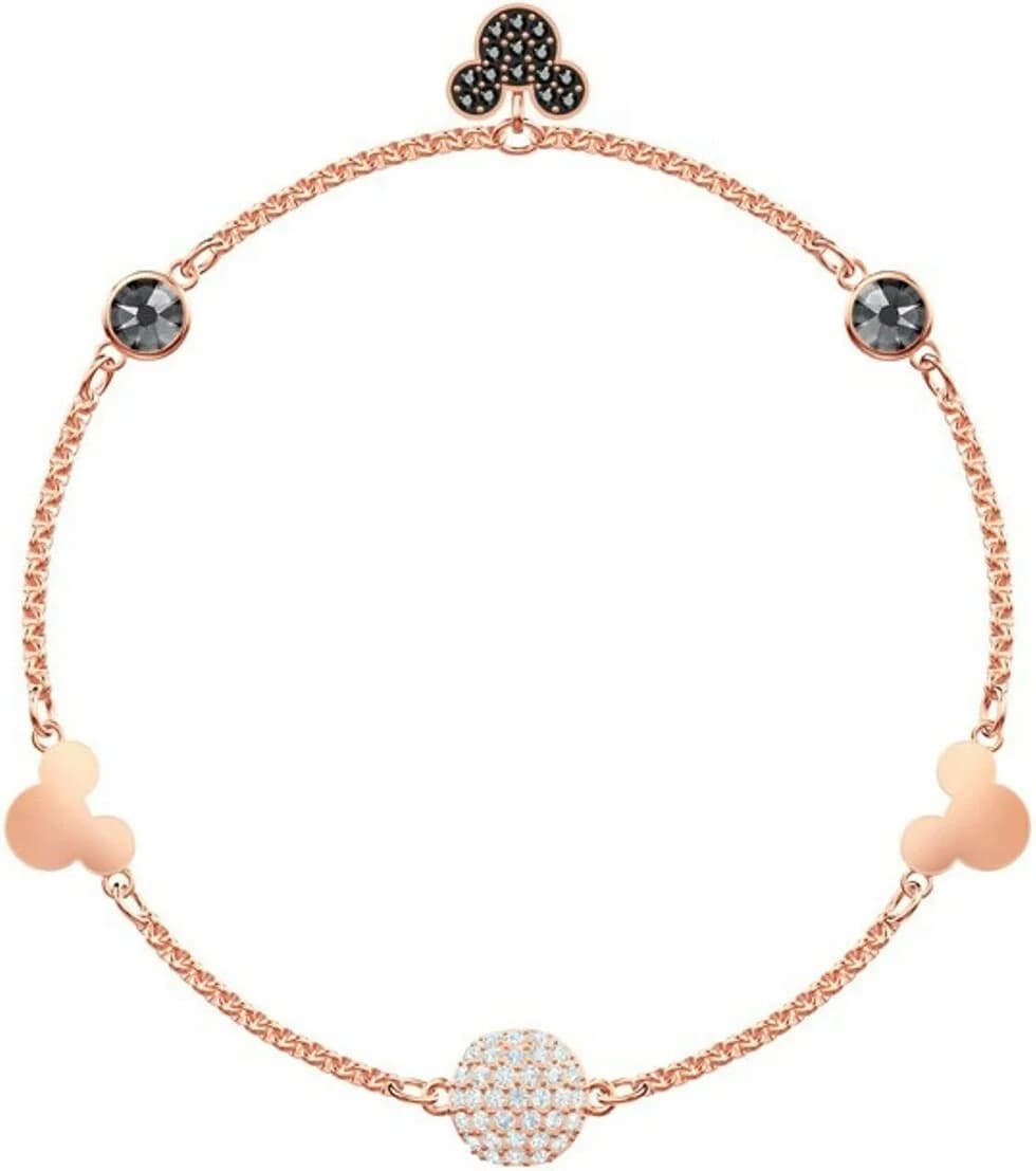 Bracelet Swarovski Remix Mickey 5462360 plaqué or rose cristaux noirs