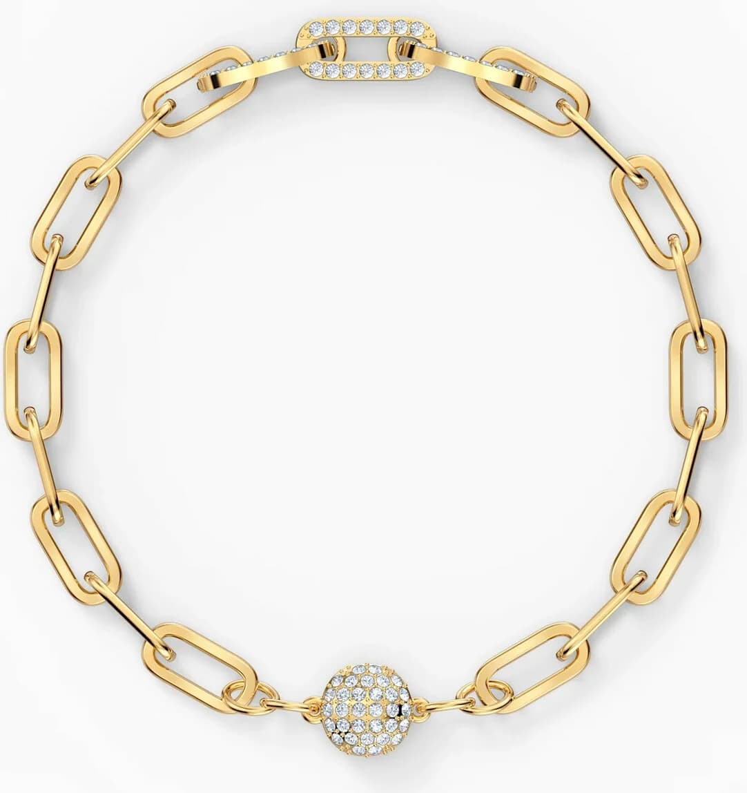 Bracelet Swarovski The Elements 5572639 plaqué or cristaux blancs