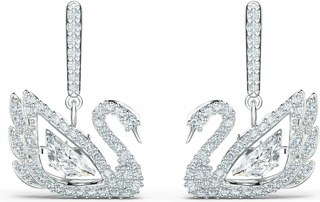 Swarovski Iconic Swan Lake 5514420 Rhodium Earrings