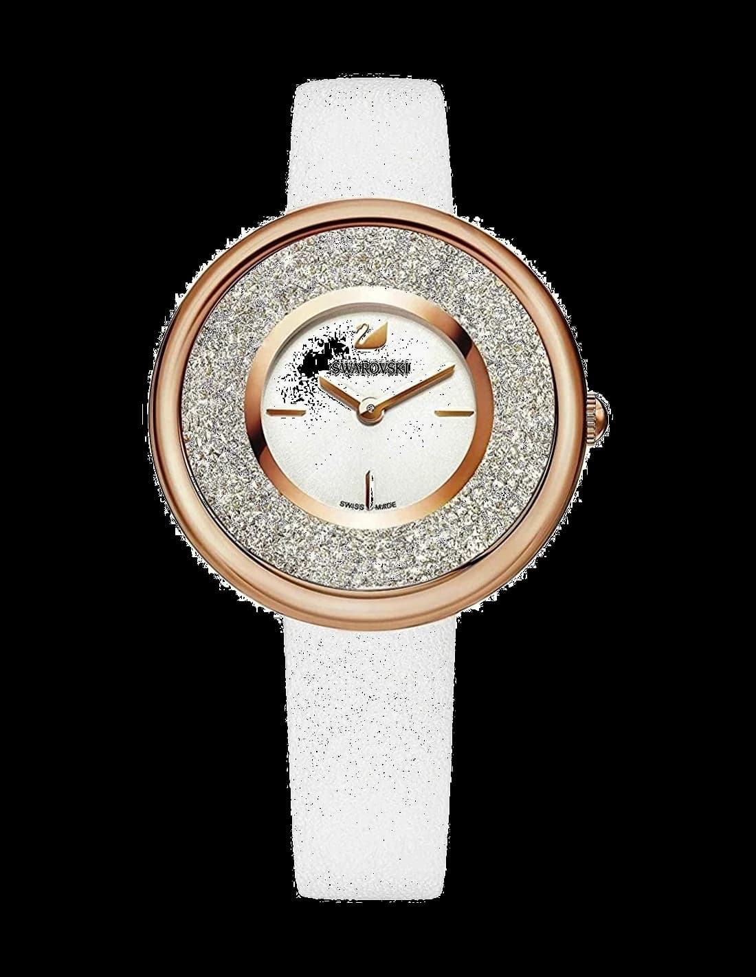 Montre Femme Swarovski Crystalline Pure 5376083 bracelet en cuir blanc
