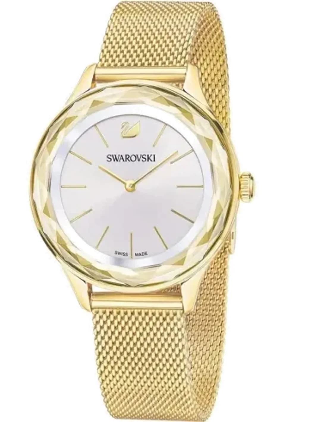 Montre Swarovski 5430417 Octea Lux Bracelet Milanais Doré et Cristaux