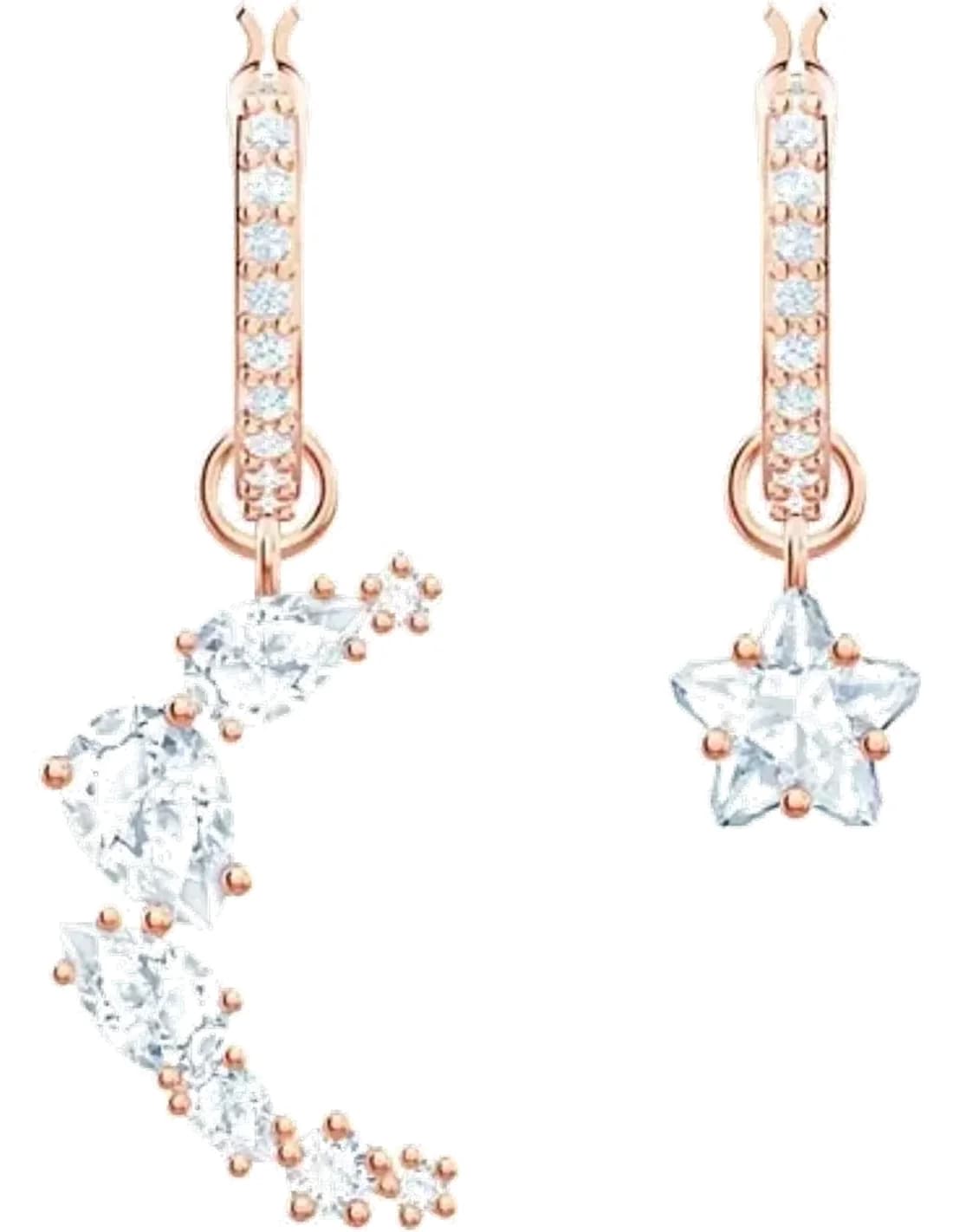 Boucles d'oreilles Swarovski Penélope Cruz Moonsun 5486354 plaqué or rose cristaux blancs