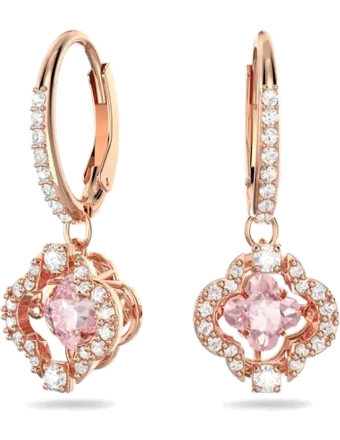 Swarovski Una 5516477 Rose Gold Plated White and Pink Crystals Earrings